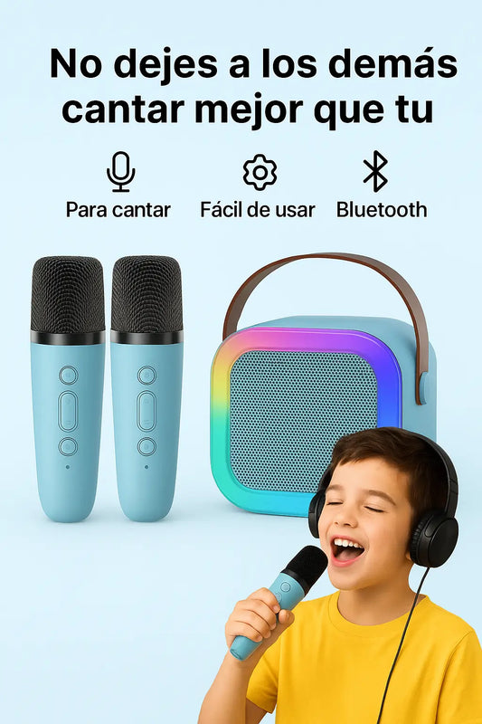 Mini Karaoke Familiar con Luces RGB – ¡Diversión Completa!