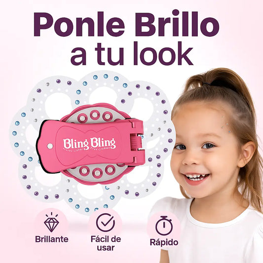Set Bling Princess: Máquina + Kit de Gemas para Peinados Brillantes para Niñas