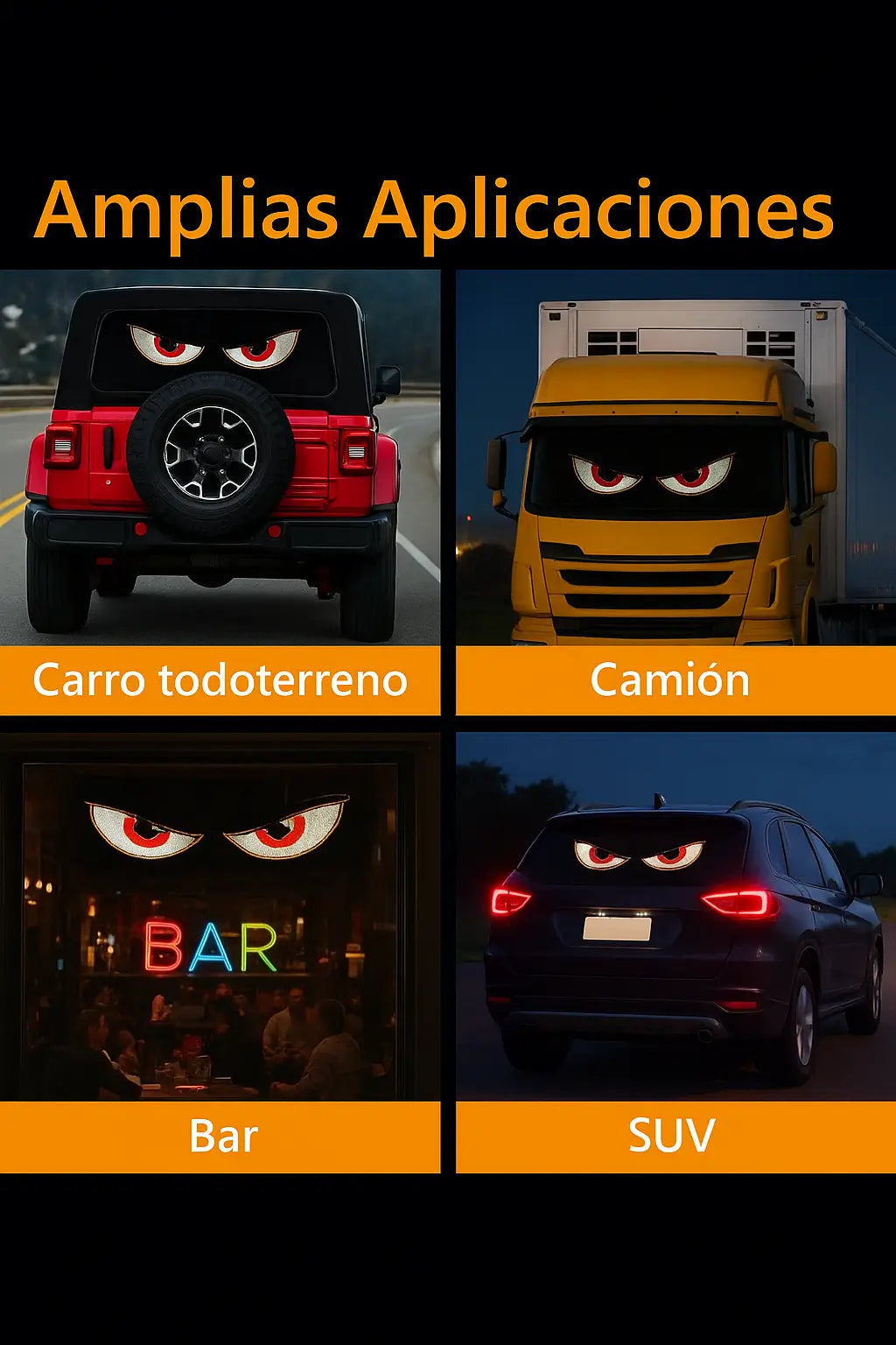 Panel LED Matrix para Auto – Efecto Ojo Demoníaco que transforma tu carro