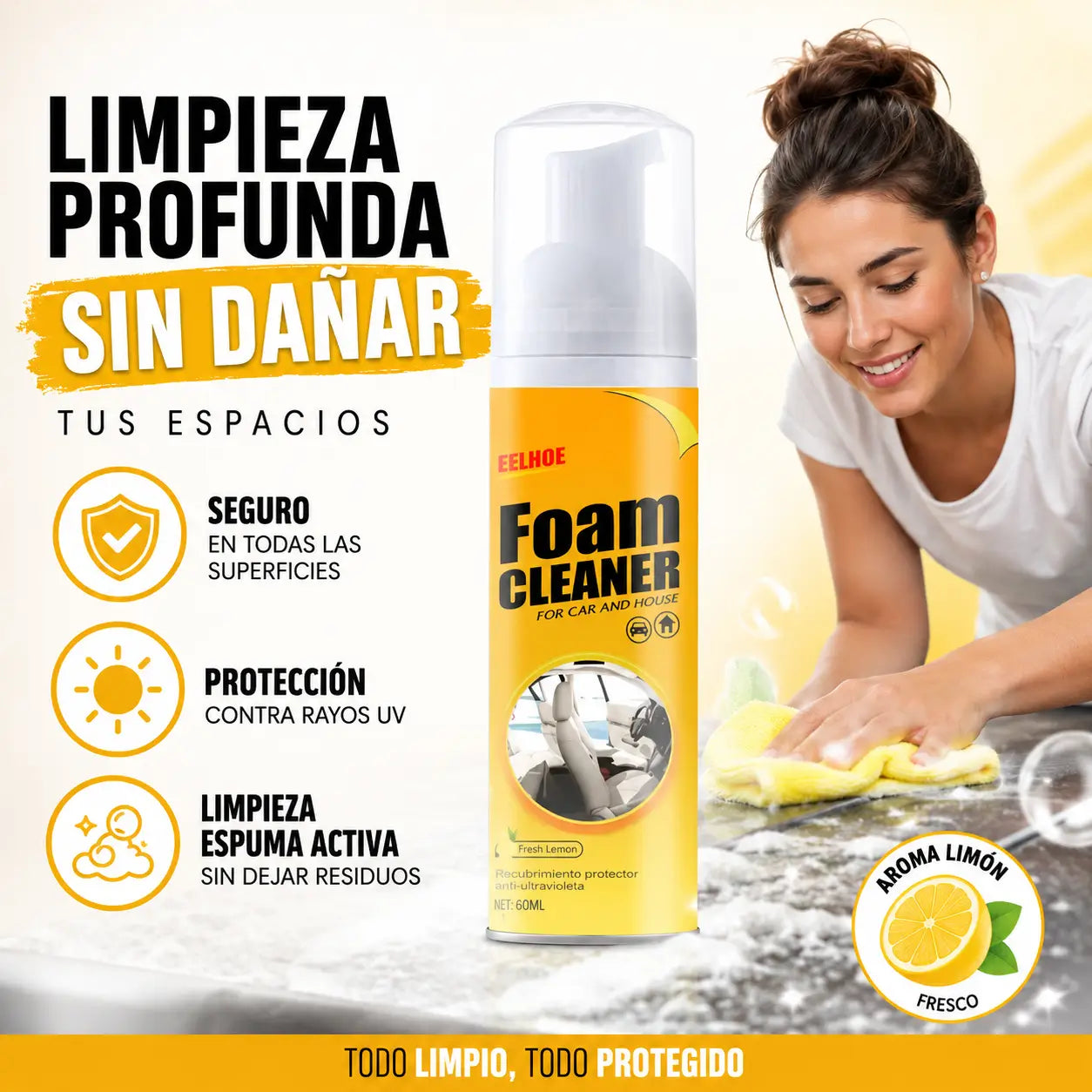 Foam Cleaner Espuma Limpiadora Multisuperficies