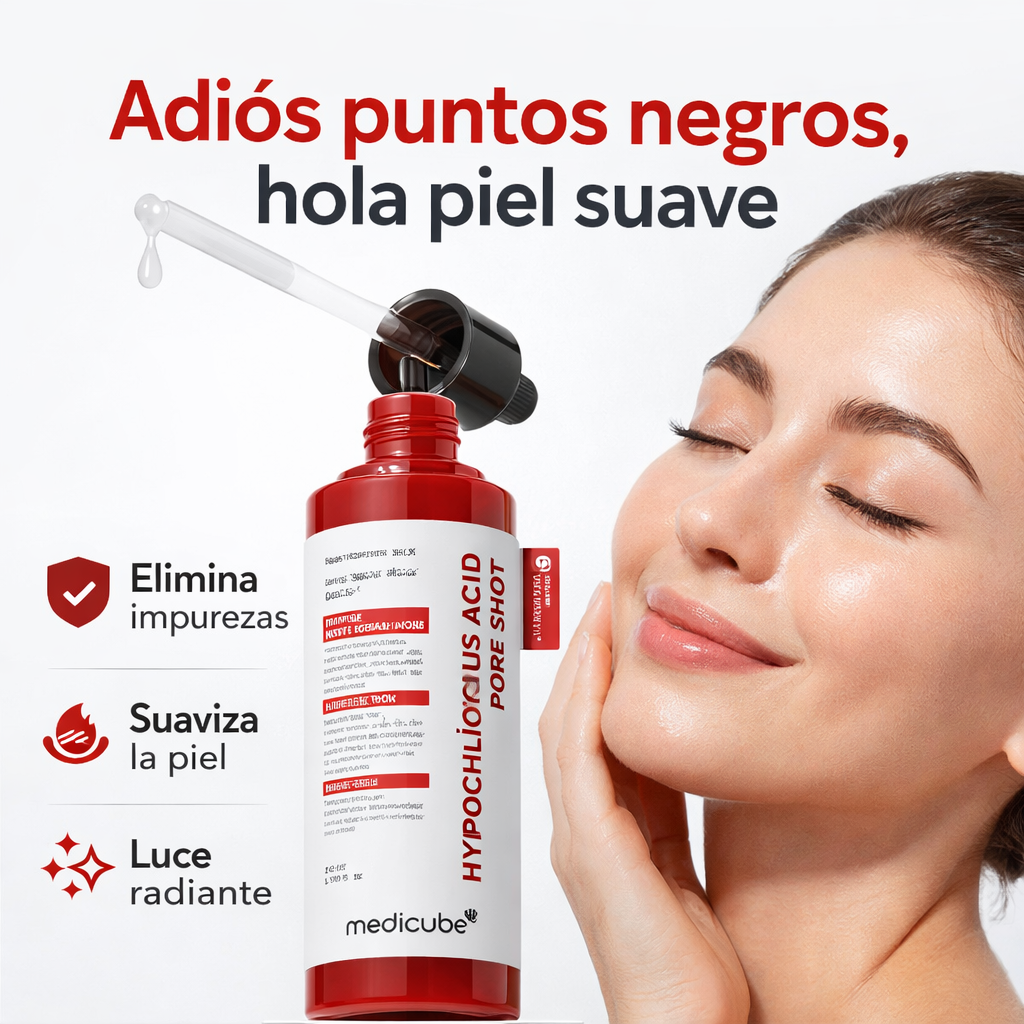 👉 ¿Poros visibles y puntos negros que no se van? Devuélvele la suavidad a tu piel sin maltratarla I Hypochlorous acid 60ml