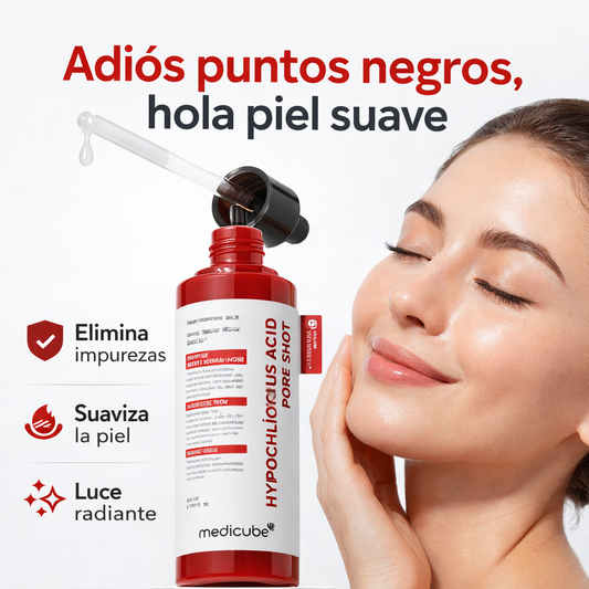 👉 ¿Poros visibles y puntos negros que no se van? Devuélvele la suavidad a tu piel sin maltratarla I Hypochlorous acid 60ml