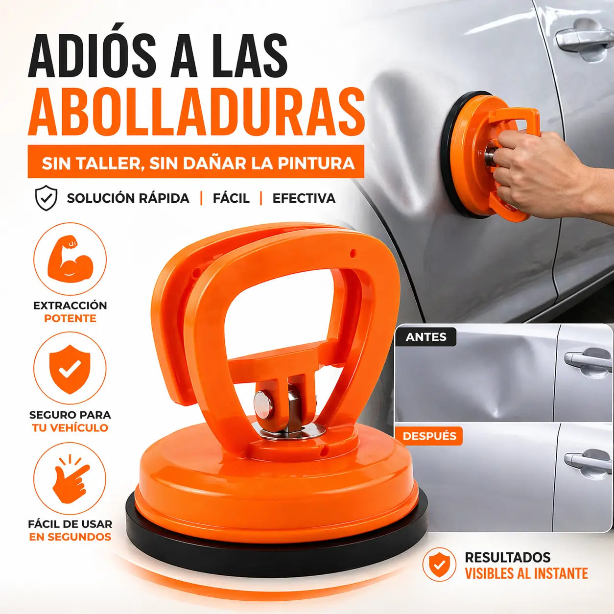 El mini jalador de golpes que usan los talleres: saca abolladuras en 30 segundos sin pintar, sin lijar, sin perder la garantía del carro — tú mismo desde casa, paga cuando llegue a tu puerta.