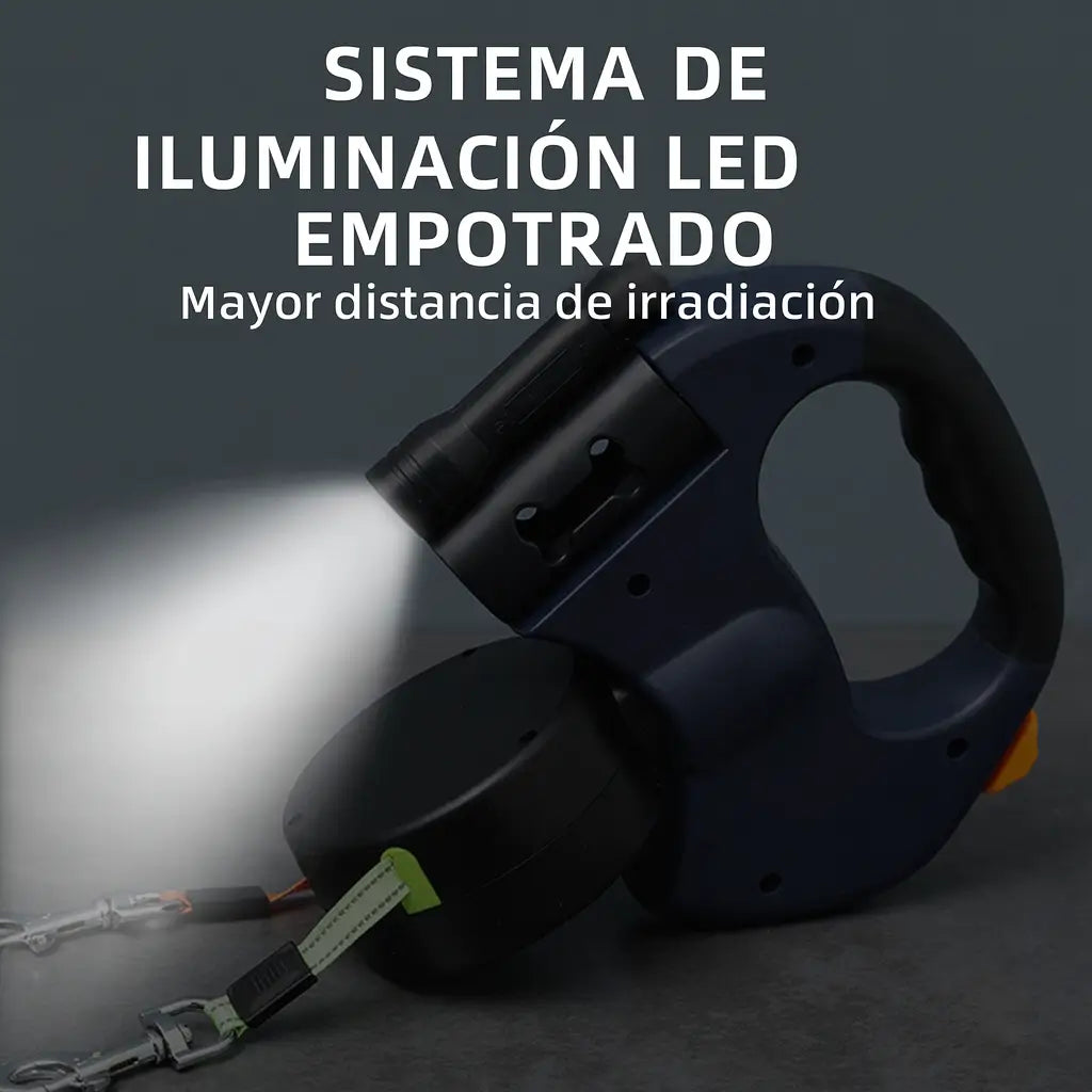 Correa Dual 360°: Pasea a tus 2 Peludos sin Enredos + Kit Nocturno
