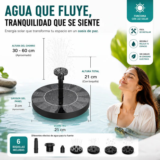 Bomba De Fuente Solar: Atrae aves y llena de luz tus noches con la decoración ecológica más vendida.