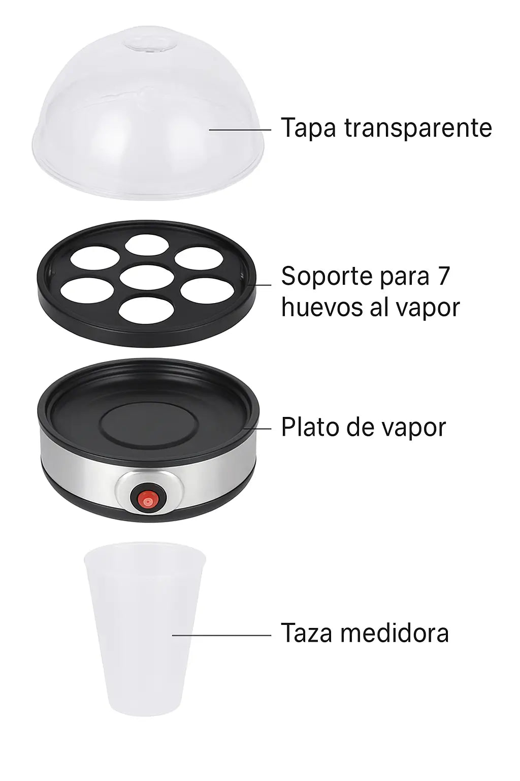 Hervidor De Huevos Electrico 7 Puestos