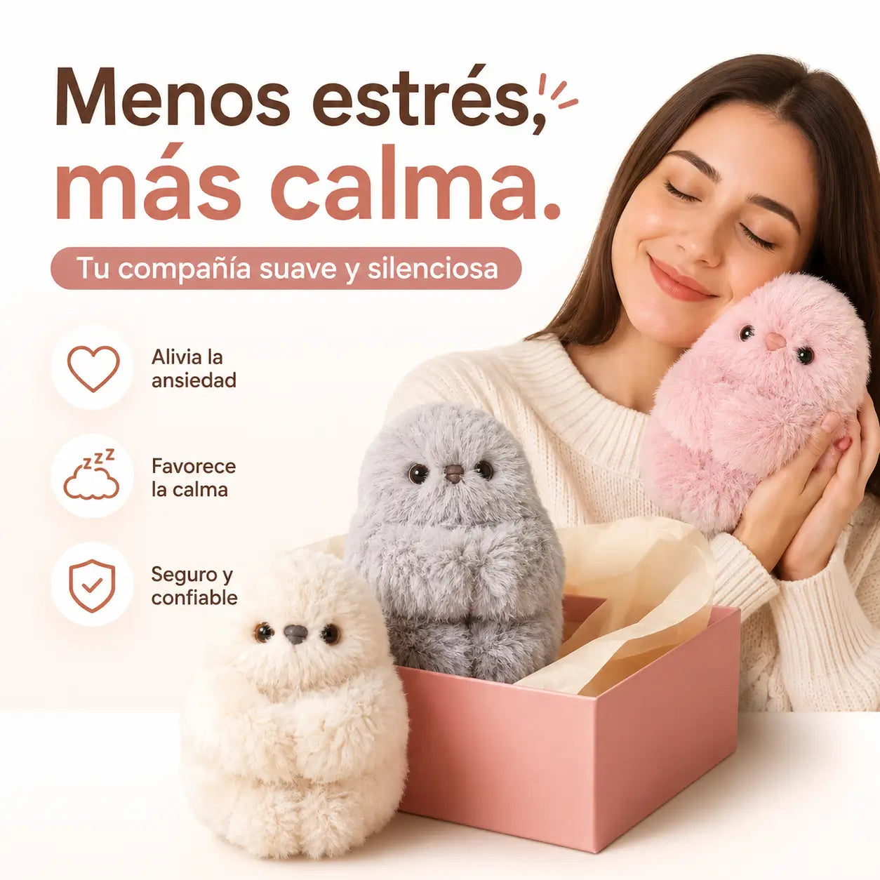 BuhoBot Interactivo: Tu Peluche Kawaii que Repite y Gira! ✨🦉