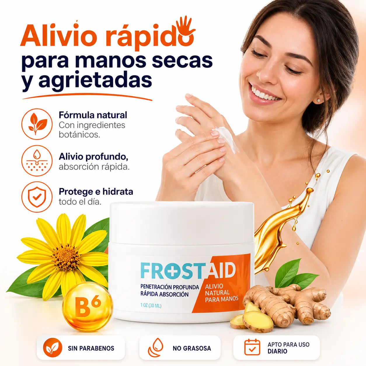 La crema que está acabando con el hormigueo y entumecimiento de manos Formula, 7 ingredientes naturales.