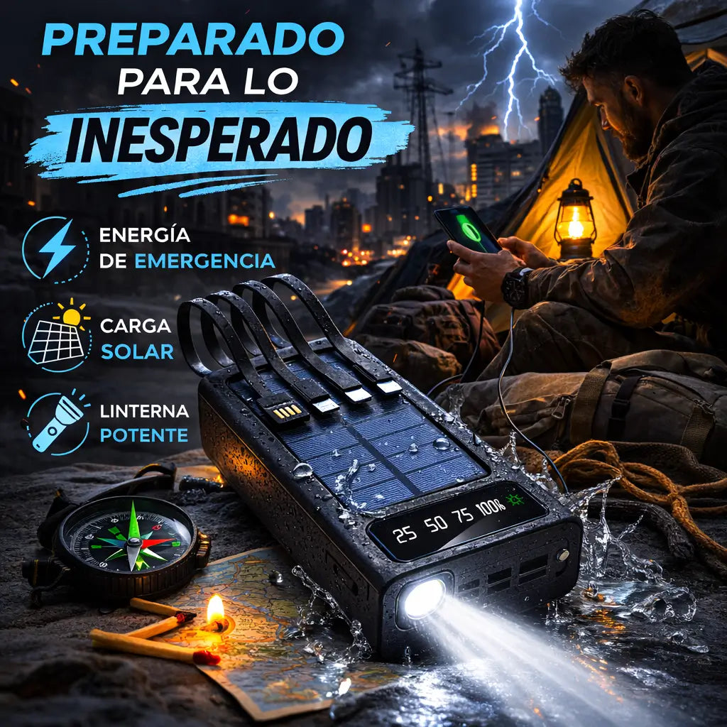 El Power Bank Solar de Grado Táctico que Nunca te Deja a Oscuras.