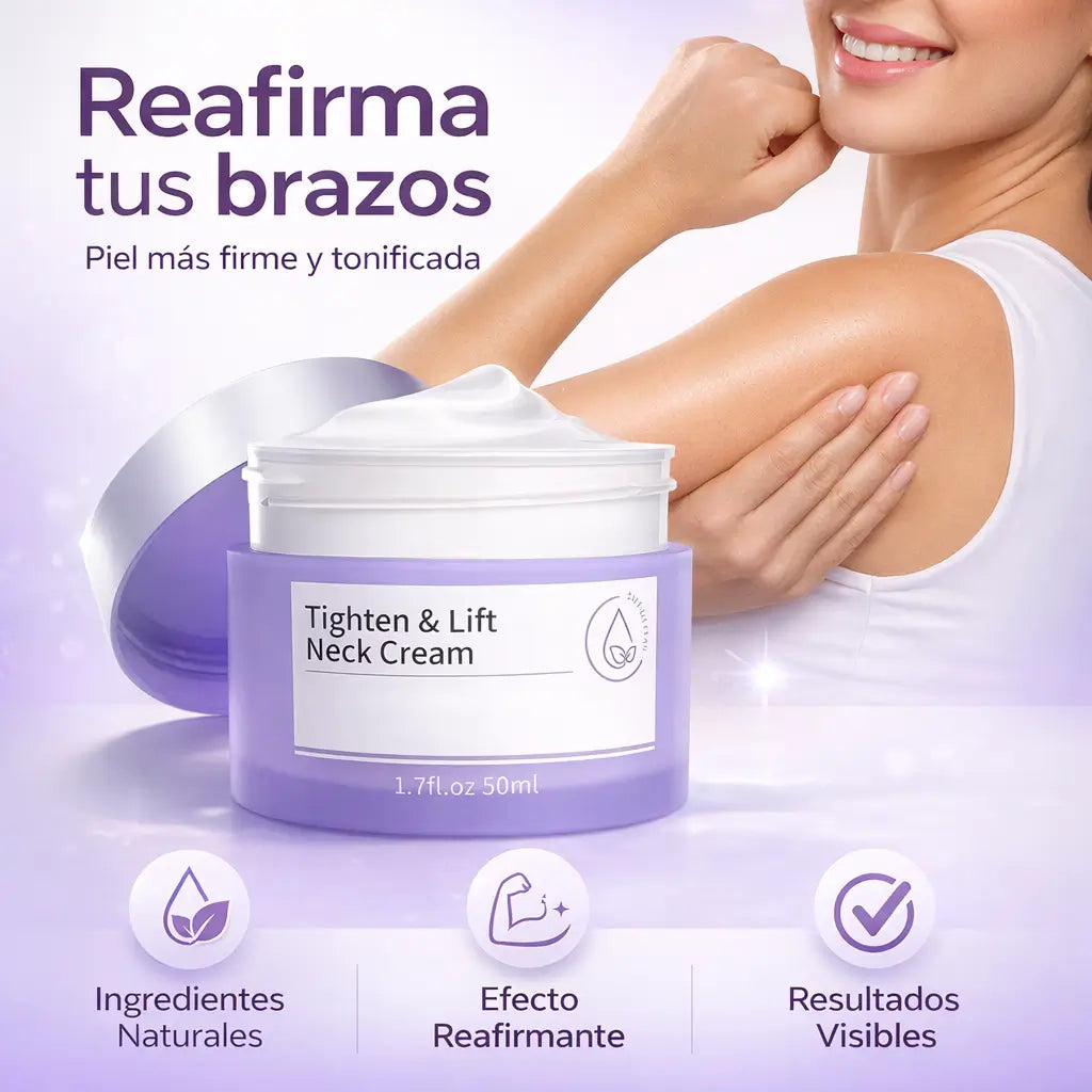 Brazos más firmes y lisos con una crema de uso diario