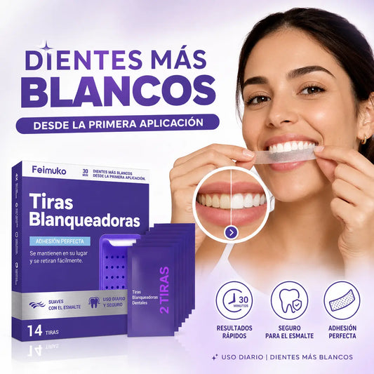 🦷 Tiras Blanqueadoras Dentales Feimuko