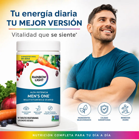 Rainbow Light Men — El Multivitamínico Masculino Que Te Da La Energía y Nutrición Que Tu Cuerpo Necesita