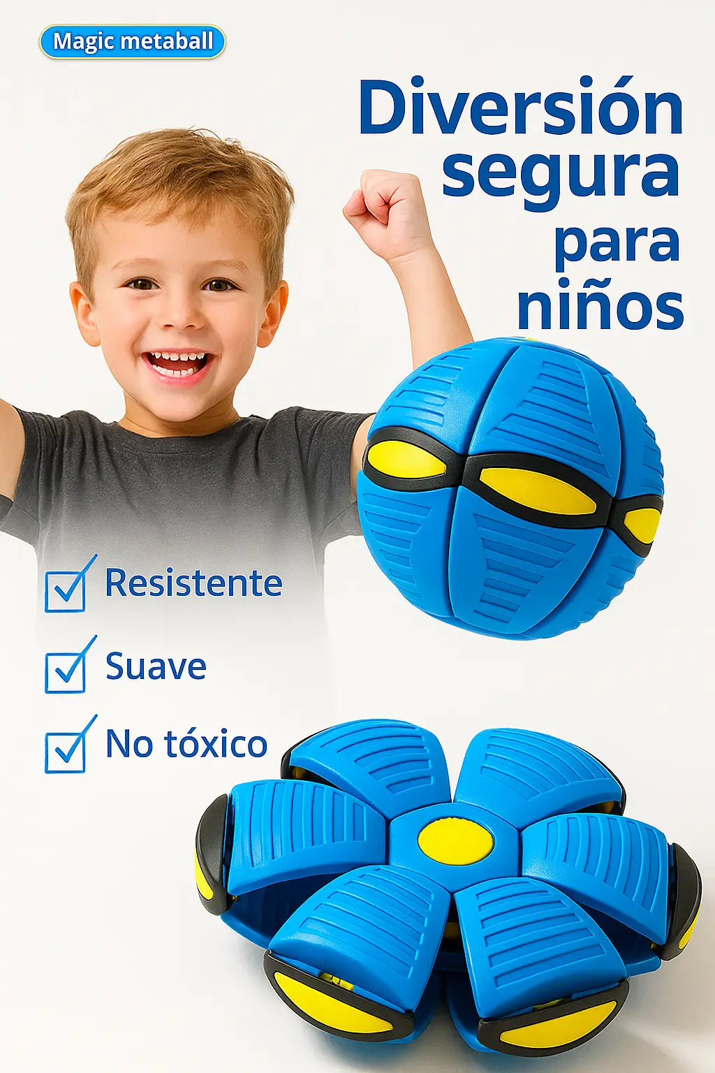 ¡Diversión que rebota y despega! – Magic Metaball, la pelota que se transforma en disco