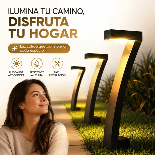 Lámpara Solar 7 — Ilumina tu jardín con estilo sin cables ni electricista