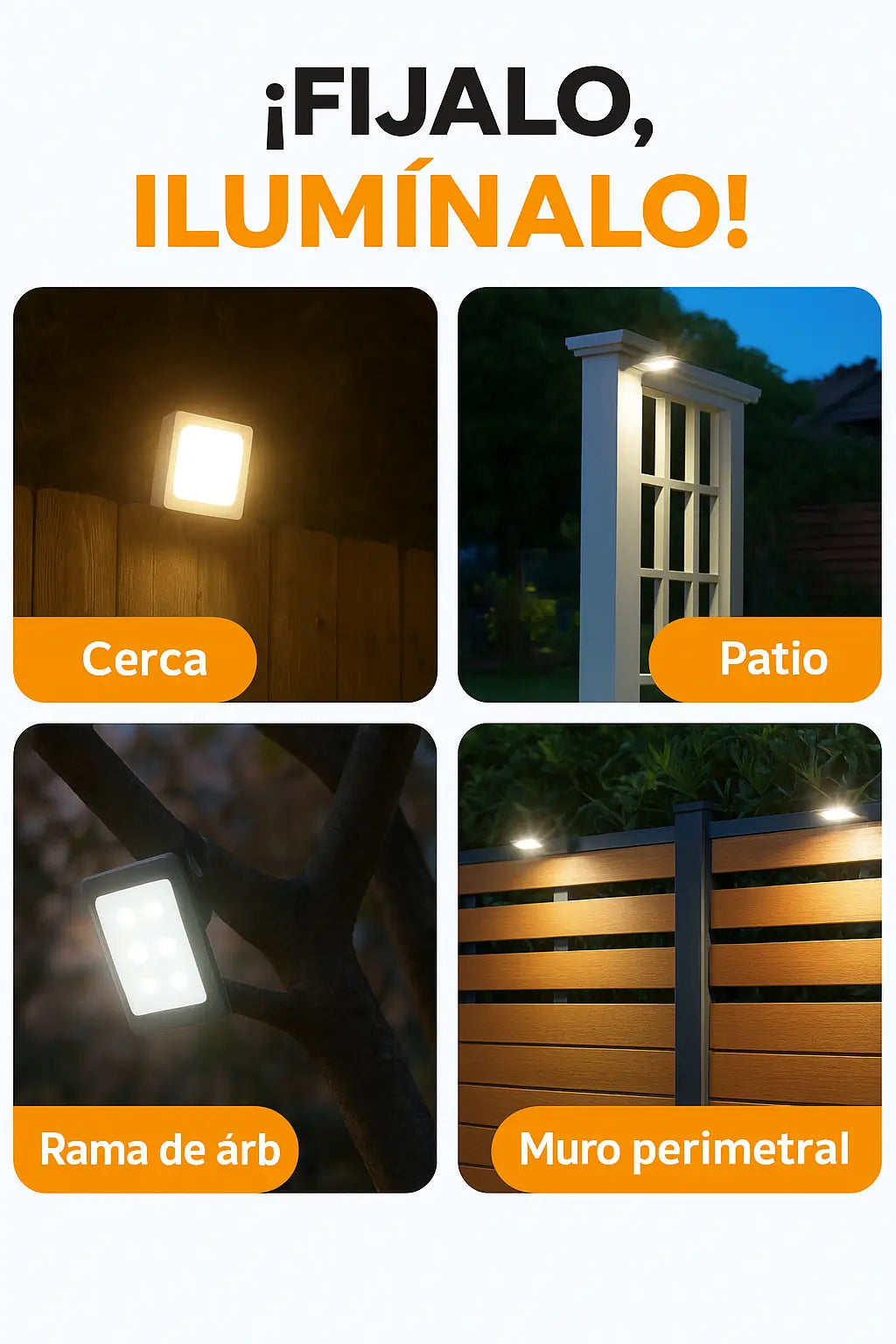 Lampara Solar Clip Portatil