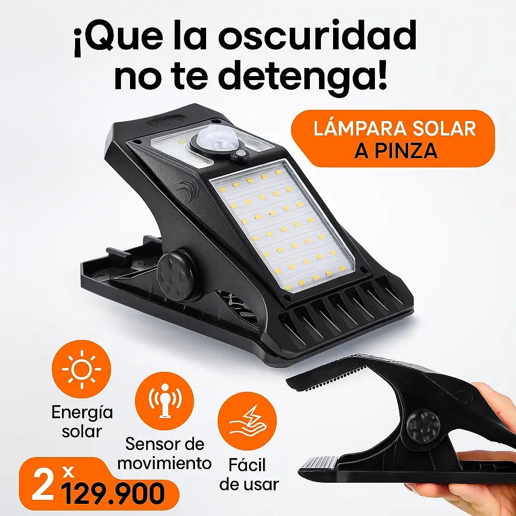 Lampara Solar Clip Portatil