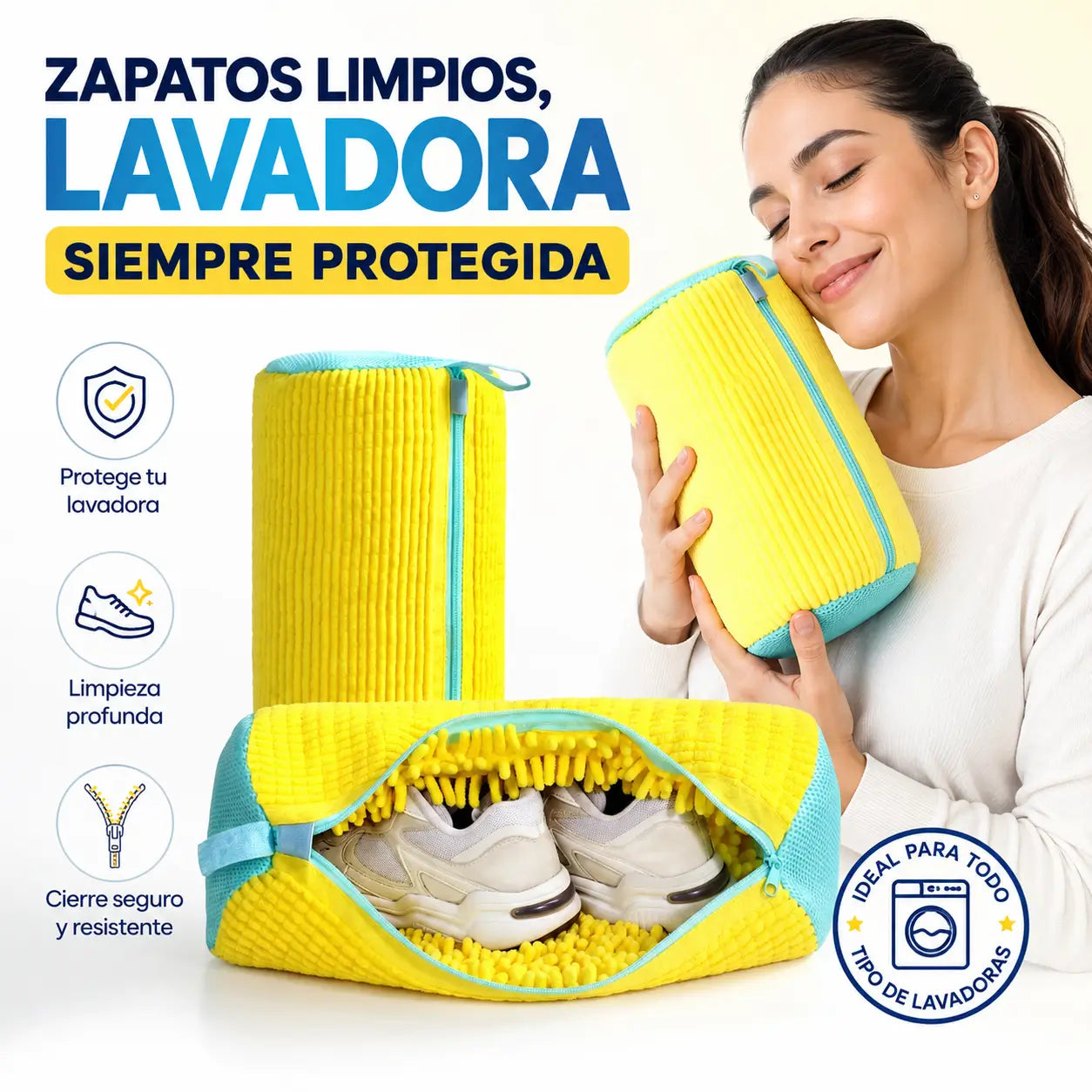 Bolsa Para Lavar Zapatos en Lavadora y Secadora - Protege y Limpia