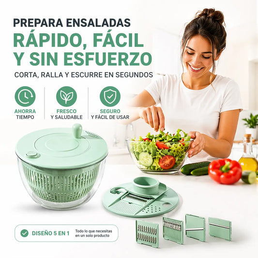 Set Centrifugador de Ensaladas con Bomba para Encimera