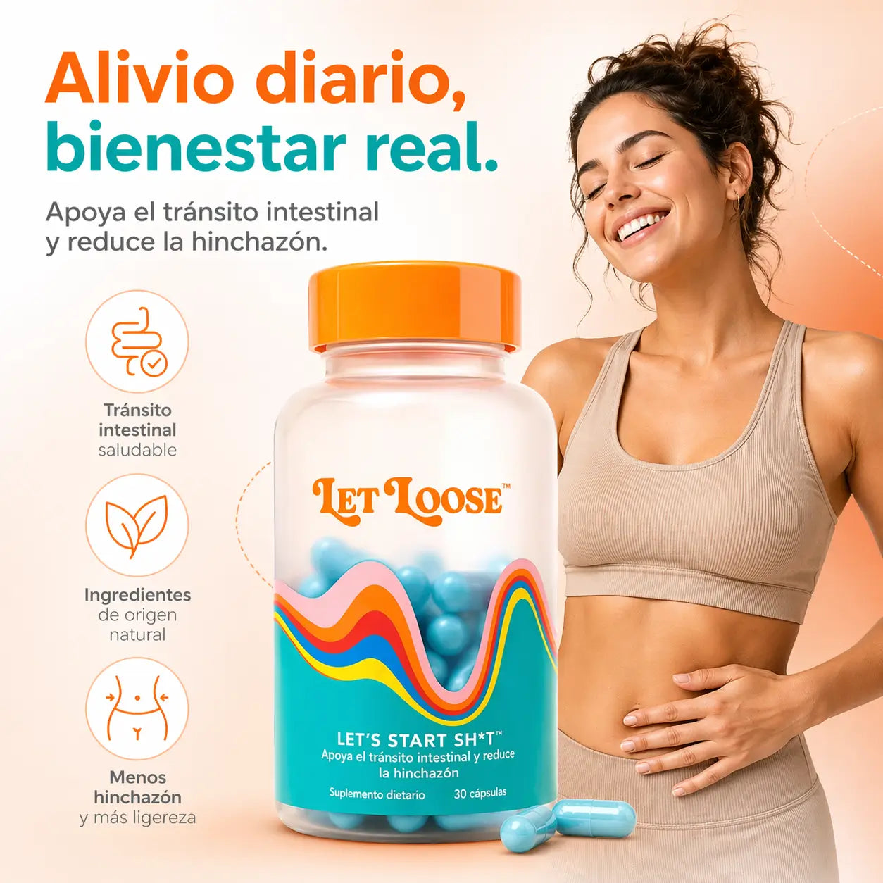 Let Loose - Enzimas Digestivas Koji 30 Cápsulas
