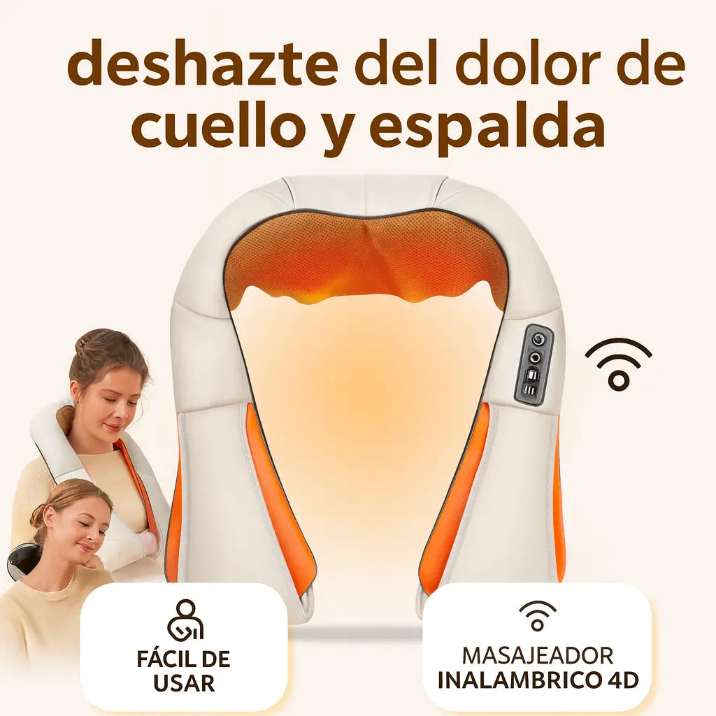 Masajeador - regala alivio real: masaje inalámbrico 4d para la persona que se merece un desca