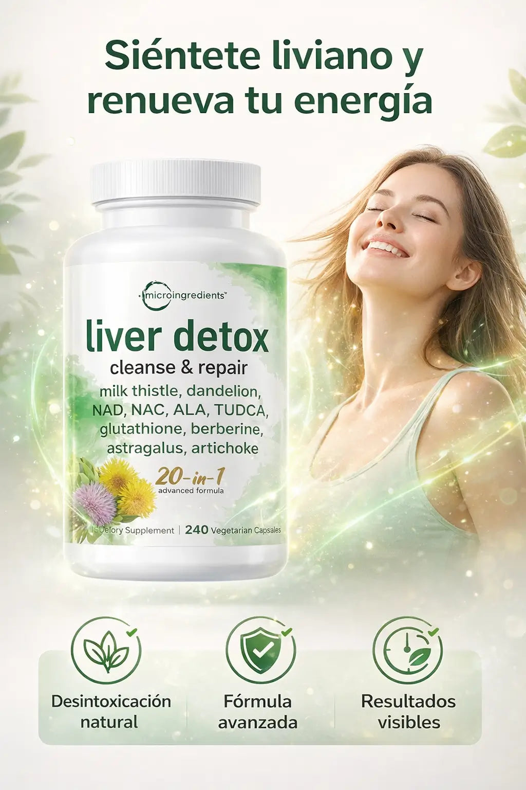 LIVER DETOX Apoya la Limpieza y Regeneración de tu Hígado con una Fórmula 20-en-1
