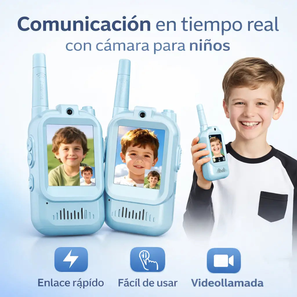 KIT de 2 Walkie Talkies: Comunicación cara a cara sin complicaciones para los pequeños exploradores de casa.