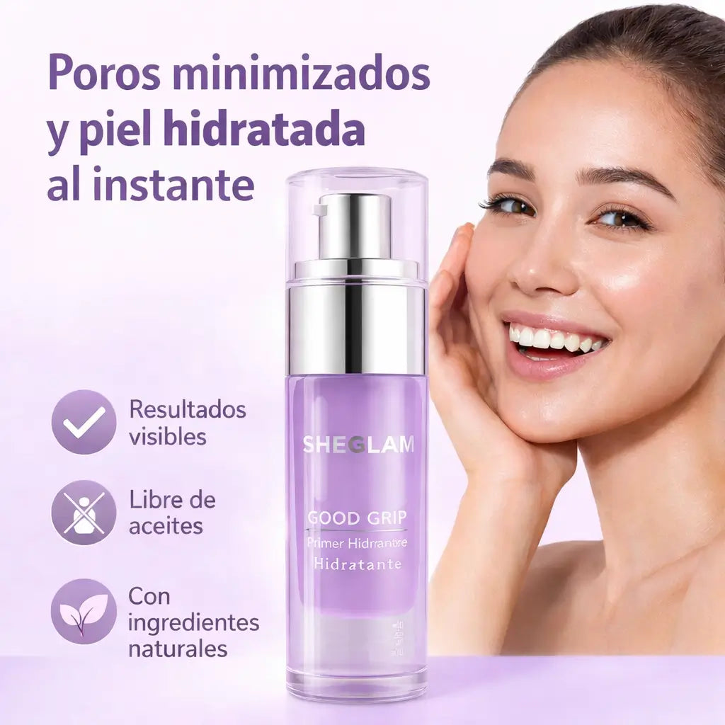 Sheglam Good Grip: Olvídate del maquillaje cuarteado y luce un rostro hidratado al instante.