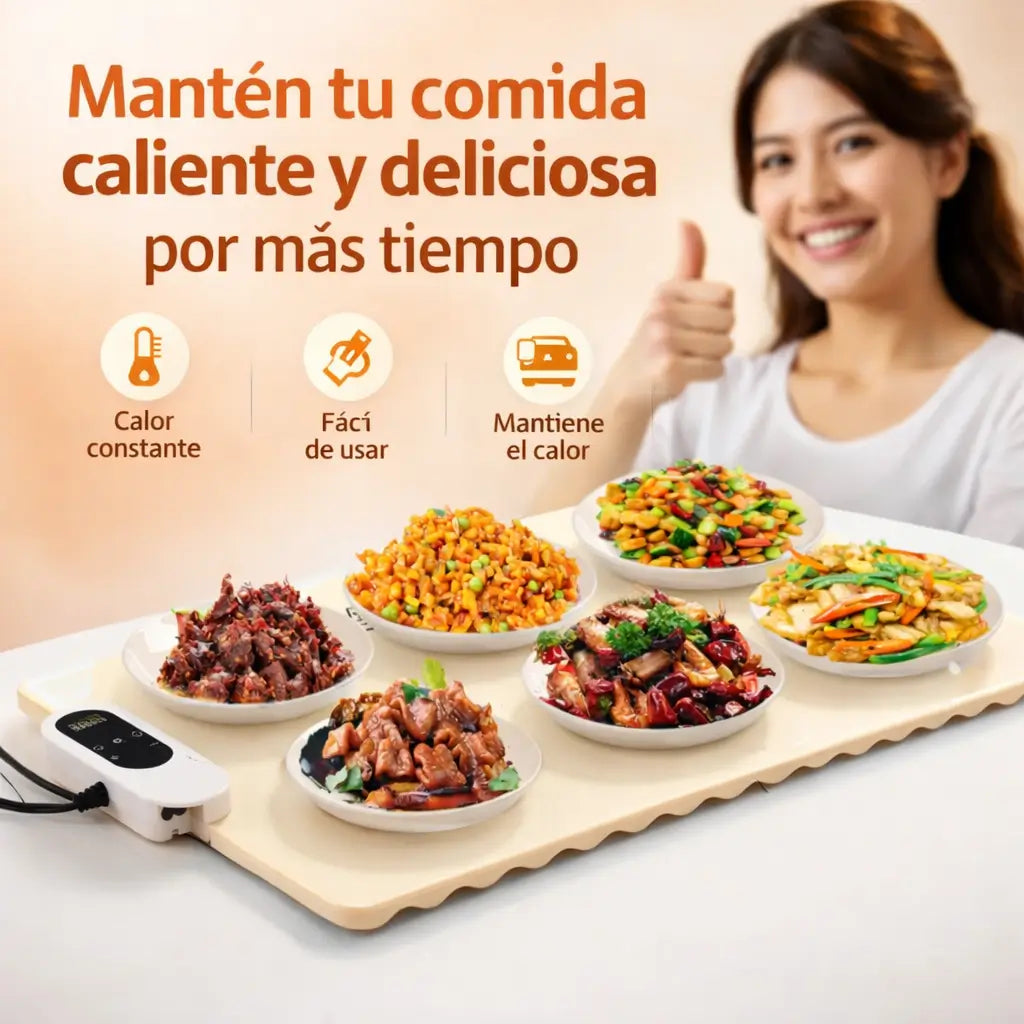 ¡Adiós a las Comidas Frías! Tapete Calefactor que Mantiene Tu Cena Caliente y Deliciosa Sin Esfuerzo
