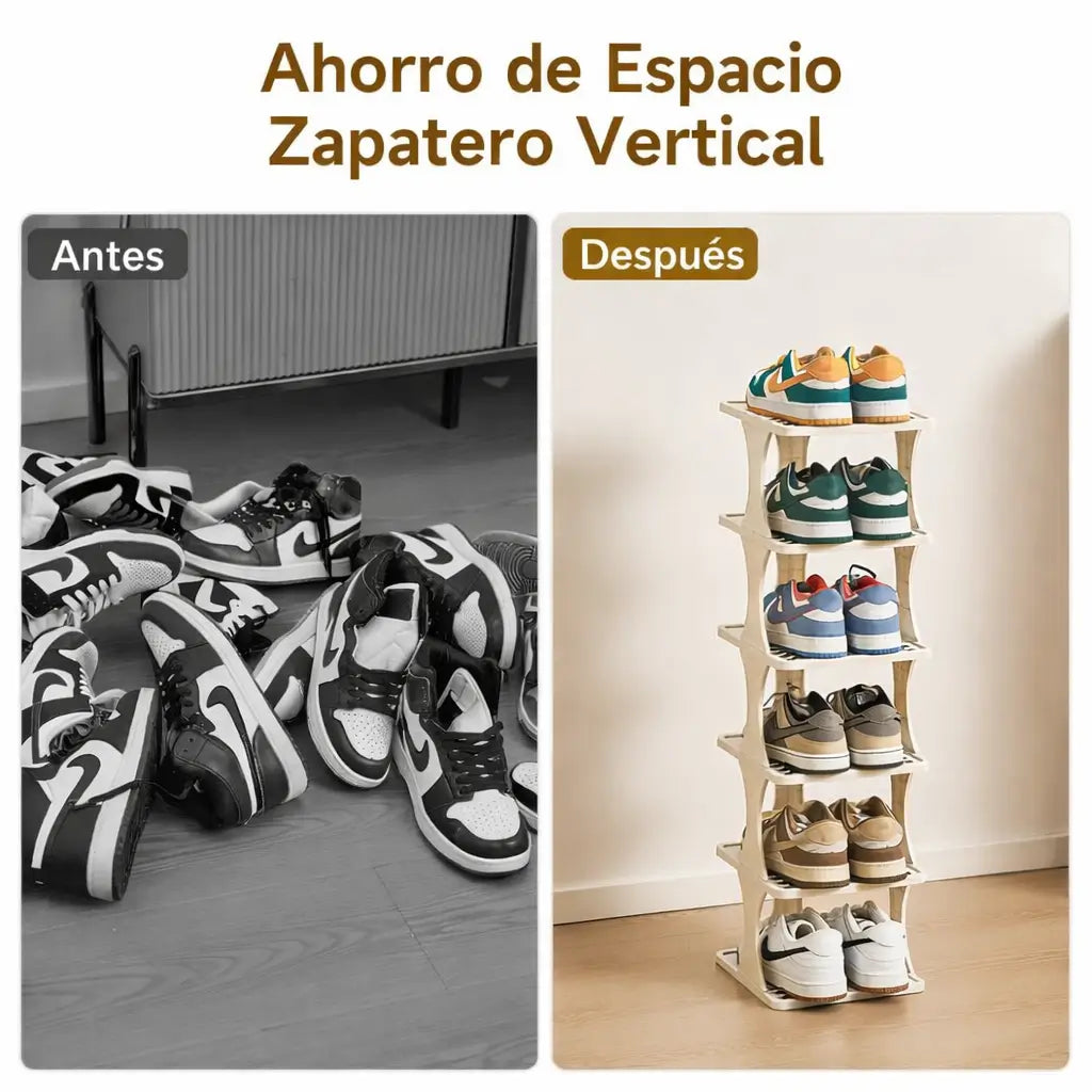 Organizador de zapatos: Dile adiós a la montaña de zapatos. Organización vertical de lujo en menos de 5 minutos