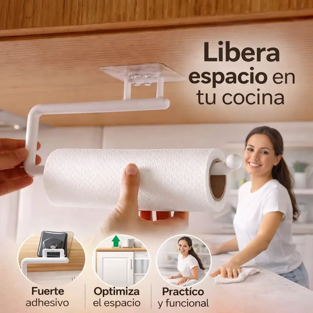 Soporte de papel - la solución definitiva para una encimera libre y limpia.