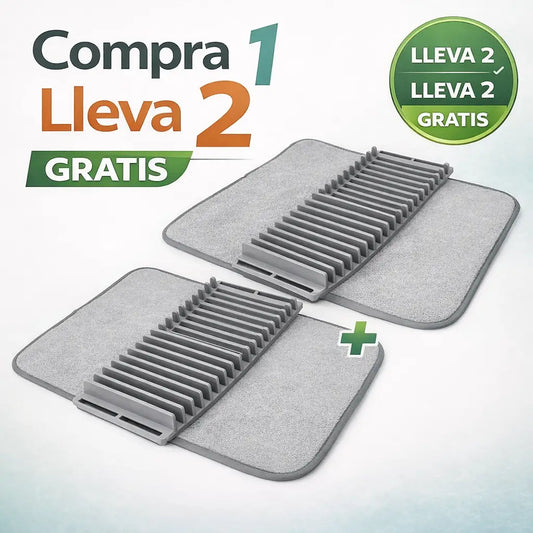 2X1: Escurridor De Platos Con Tapete Absorben