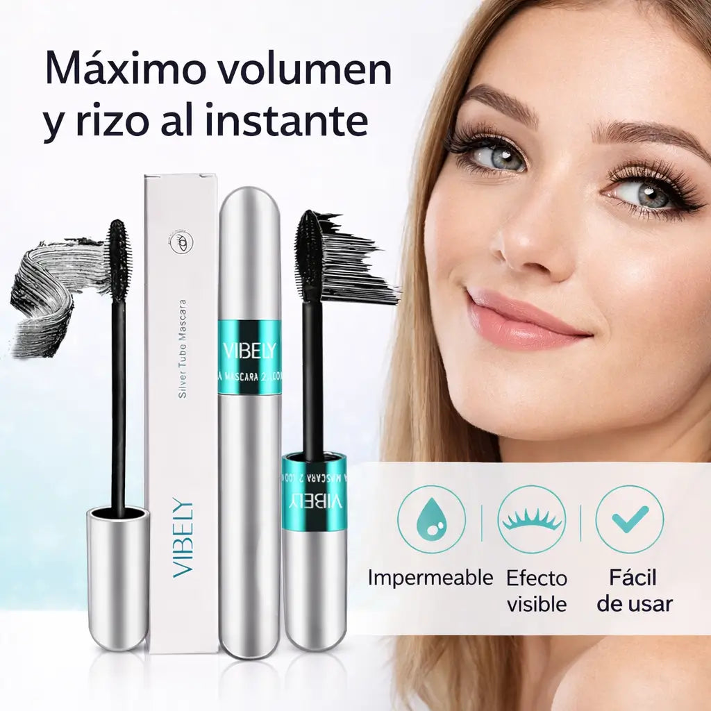 ✨ Máscara Vibely Black 2 en 1 – Volumen y Longitud Extrema ✨