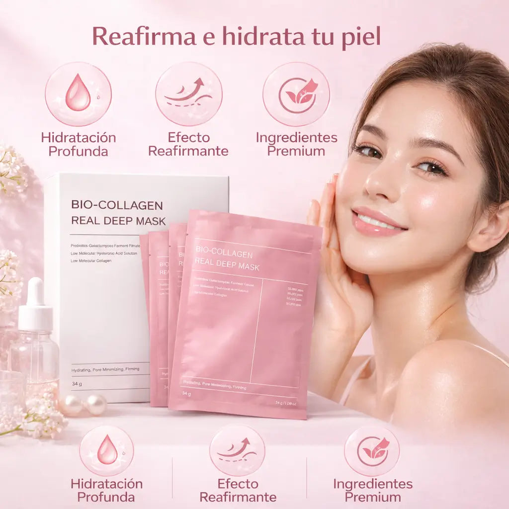 Kit X4 Unidades: La Mascarilla Nocturna que Ayuda a Recuperar la Elasticidad y Luminosidad
