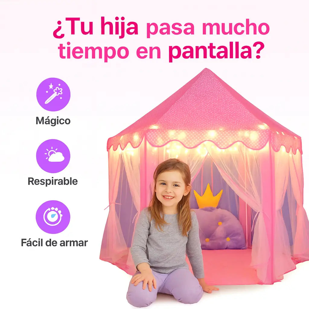 Castillo Mágico para Niñas con Luces LED — Crea su propio mundo de fantasía en casa ✨