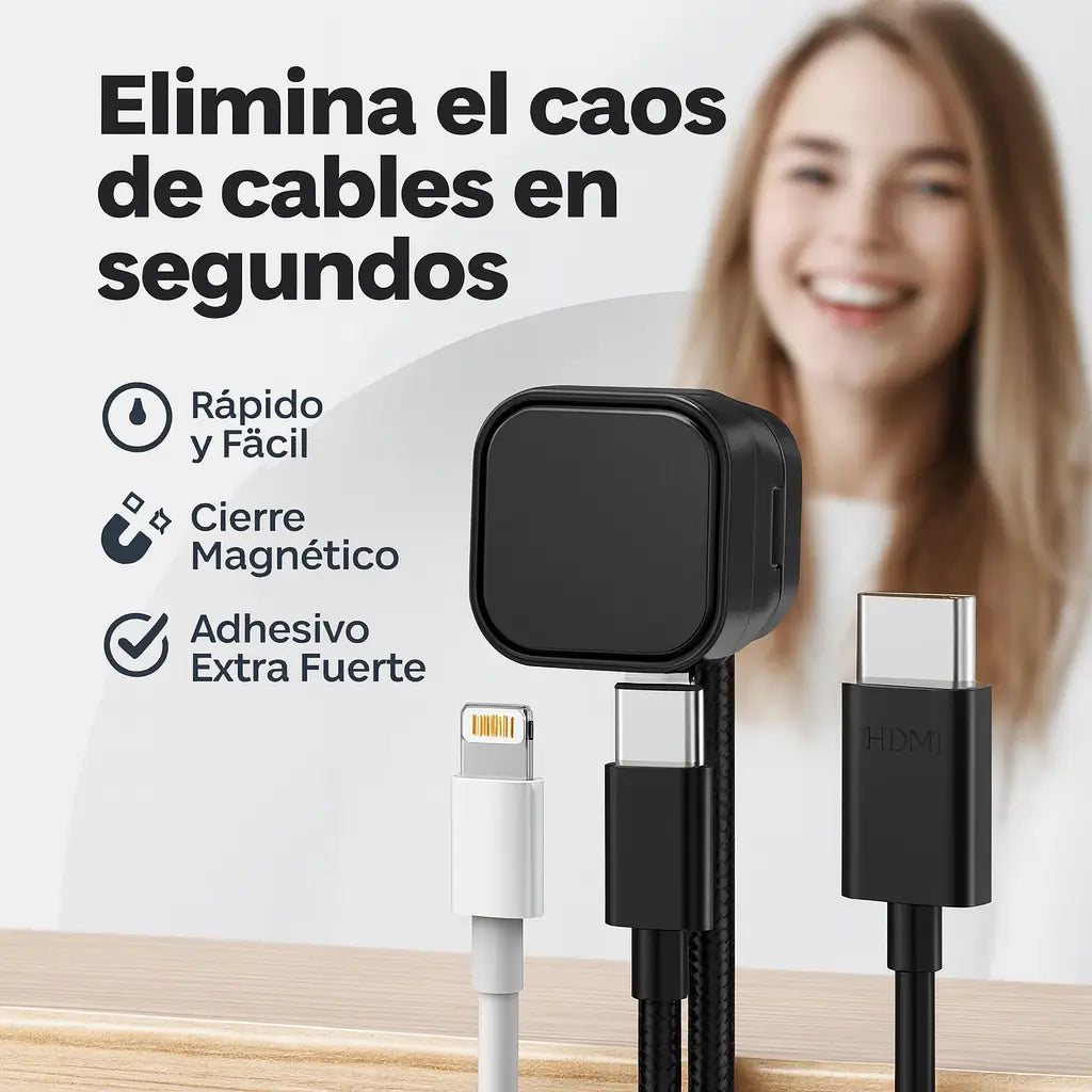 PACK X 6 I Organiza tus Cables en 3 Segundos y Olvídate del Desorden para Siempre