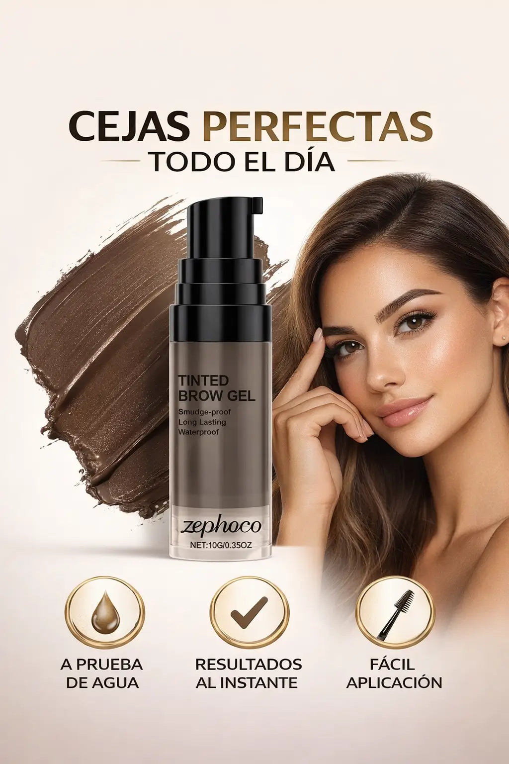 Cejas intactas: Resistentes al agua, sudor y roces.