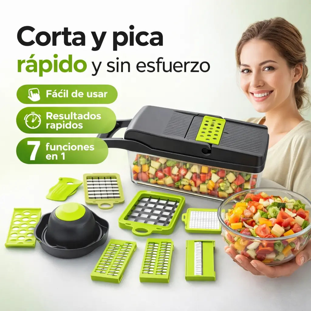 El Picador Pro 7-en-1: La solución definitiva para cocinar sano sin perder toda la tarde.