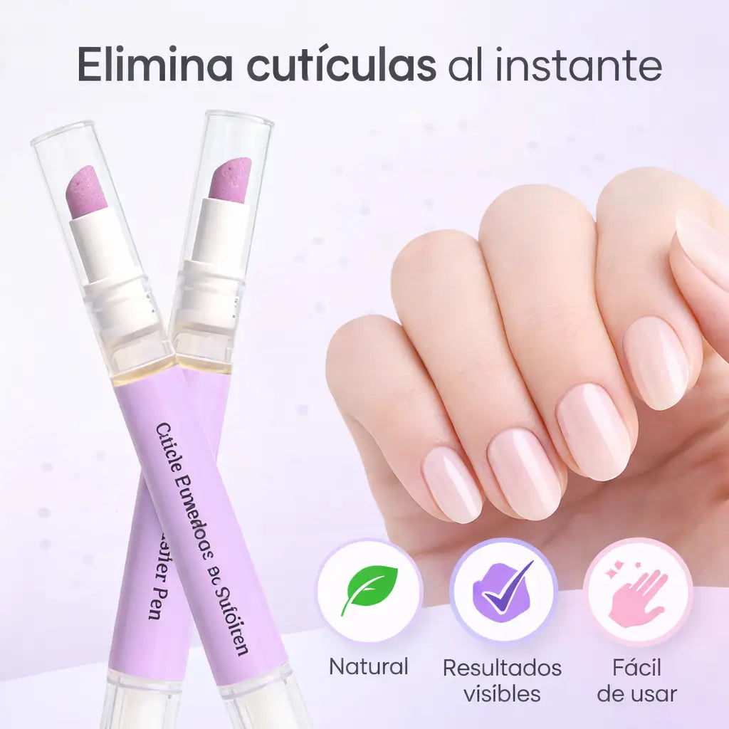 Lápiz de Aceite y Empujador de Cutículas: Luce una manicura de salón en 60 segundos sin salir de casa.