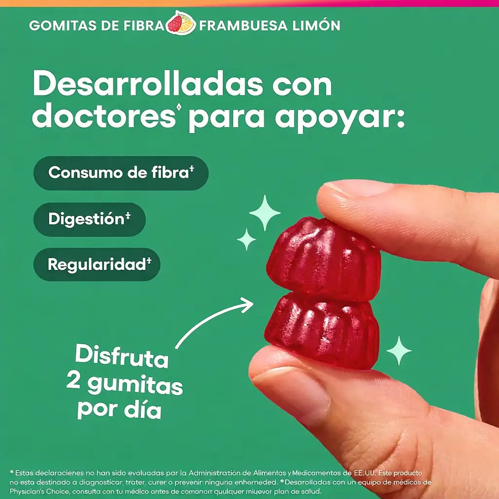 Gomitas Fiber Gummies: Recupera tu ligereza y regularidad con solo 2 gomitas al día.
