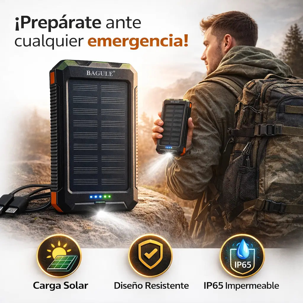 Power Bank Solar: ¿Qué harás cuando la red eléctrica falle? Asegura tu comunicación con energía solar infinita."