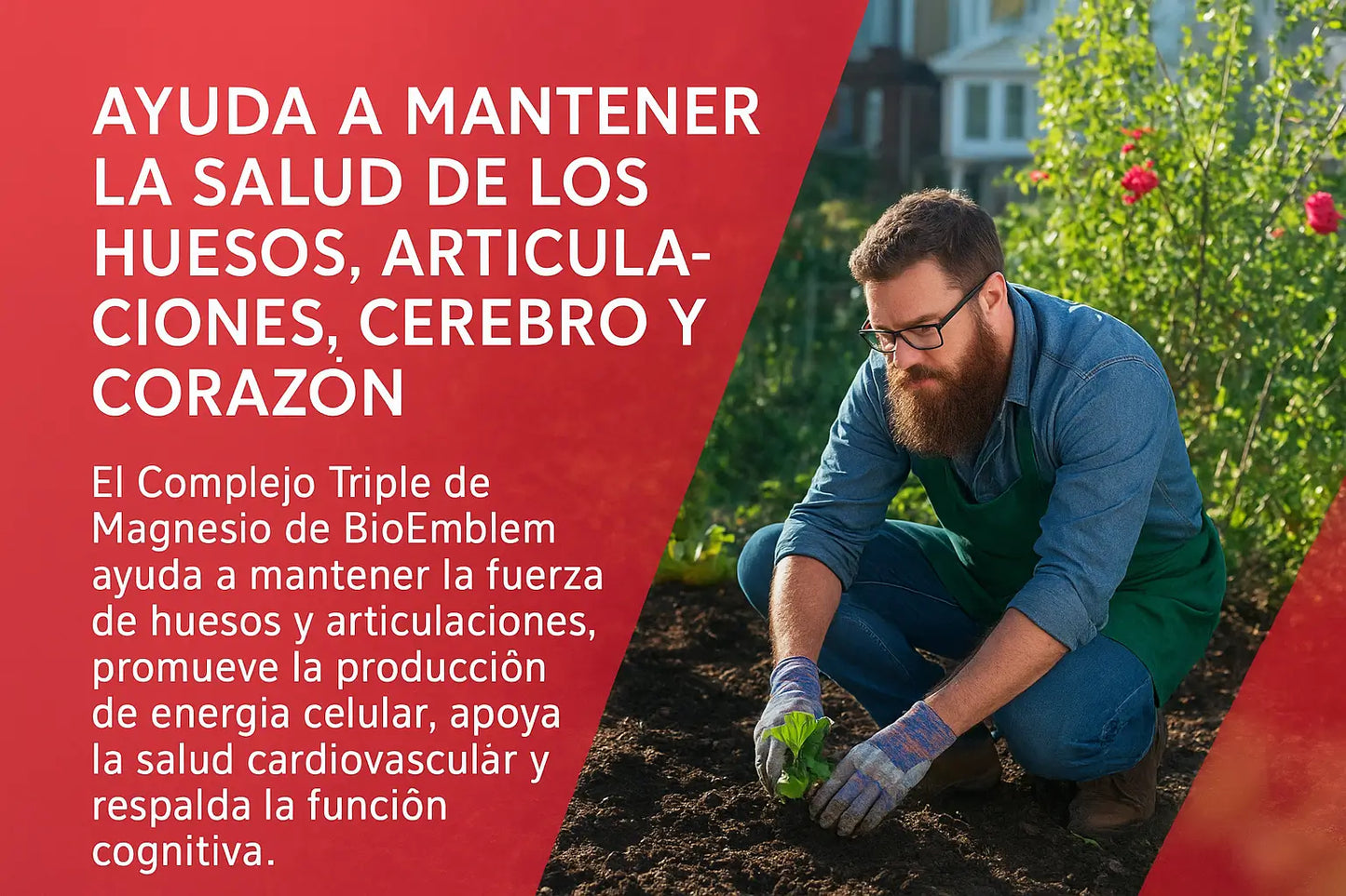 Triple Magnesio Premium BioEmblem: Dormir mejor, músculos relajados y energía natural cada día