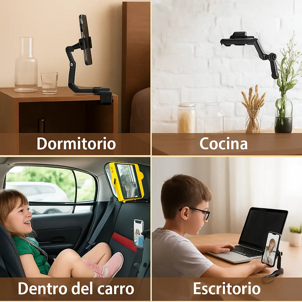 Soporte Universal 360° para Celular ®-Graba contenido y usalo para tu carro
