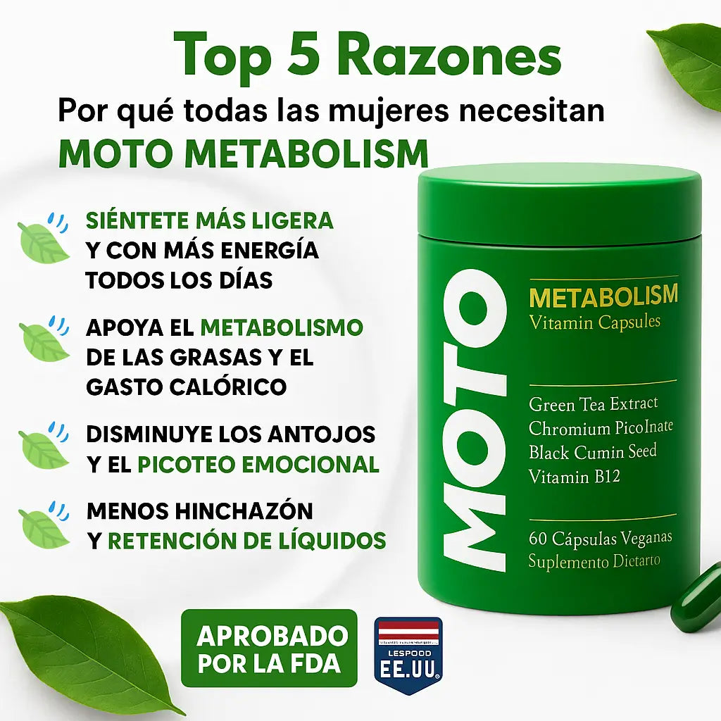 Moto Metabolism Support x 60 capsulas – Energía diaria y apoyo al metabolismo