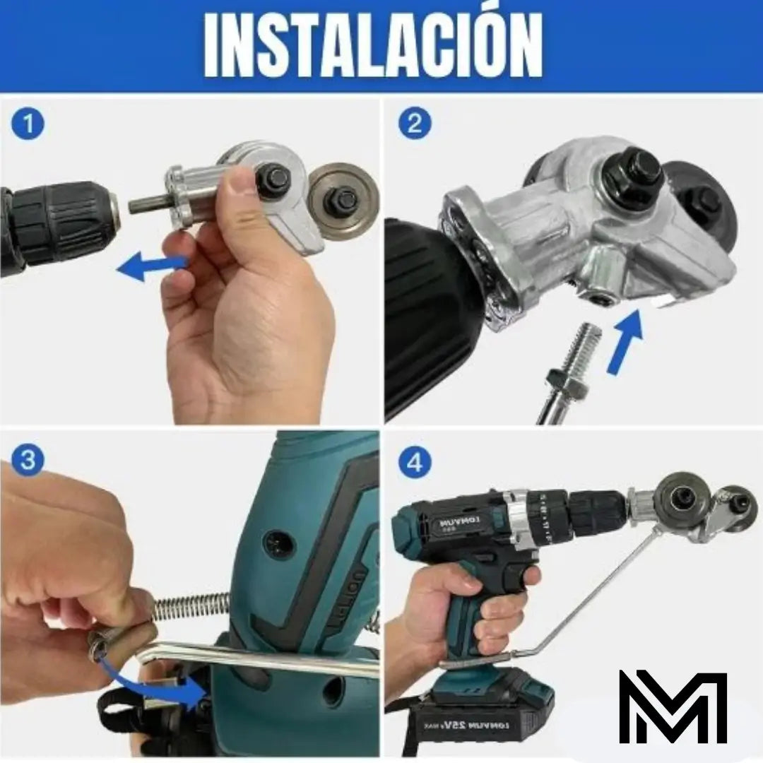 Cortador de lamina "Transformá tu taladro en una cortachapa profesional:"
