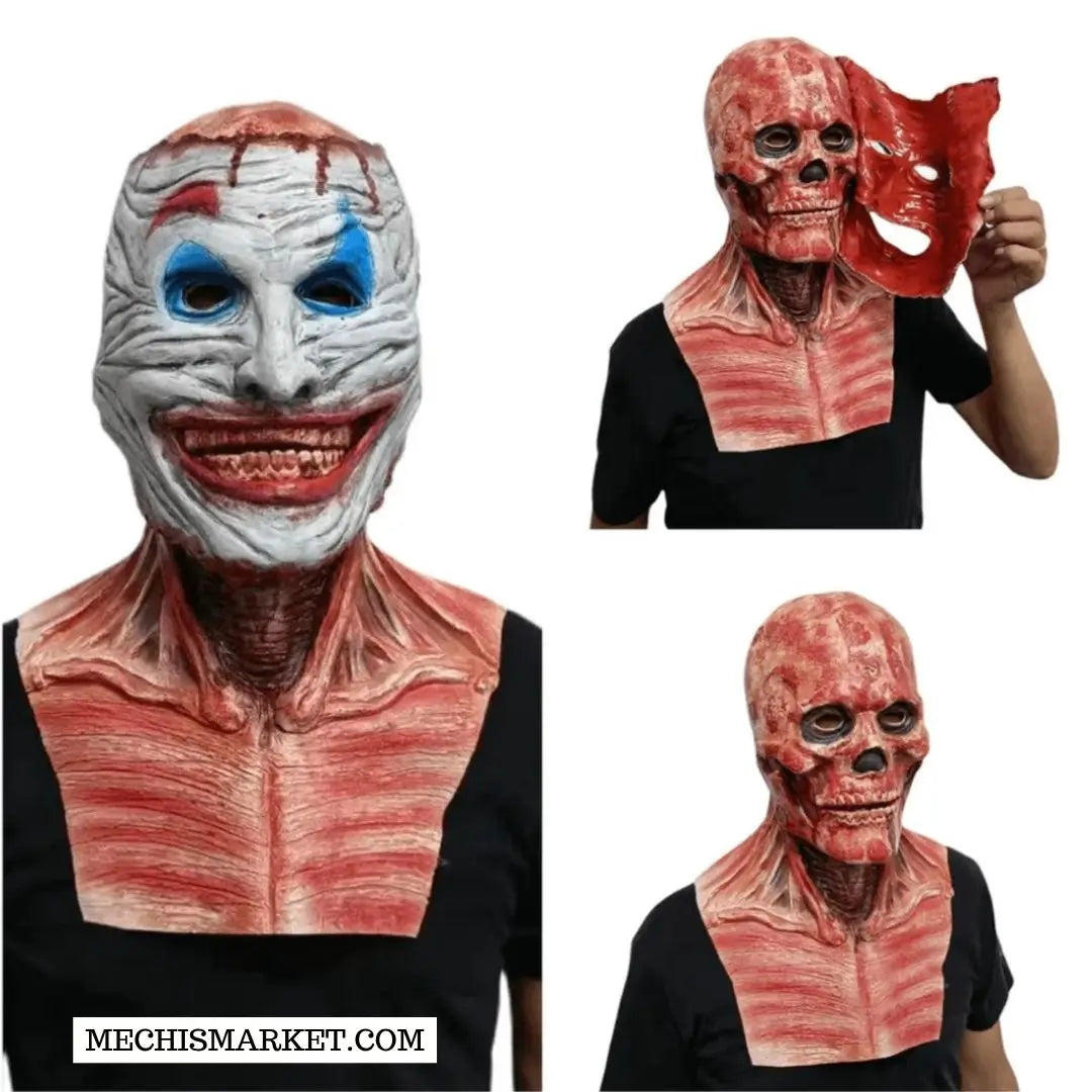 😈 Máscara Doble Cara Joker – ¡Conviértete en el alma y el susto de la fiesta!