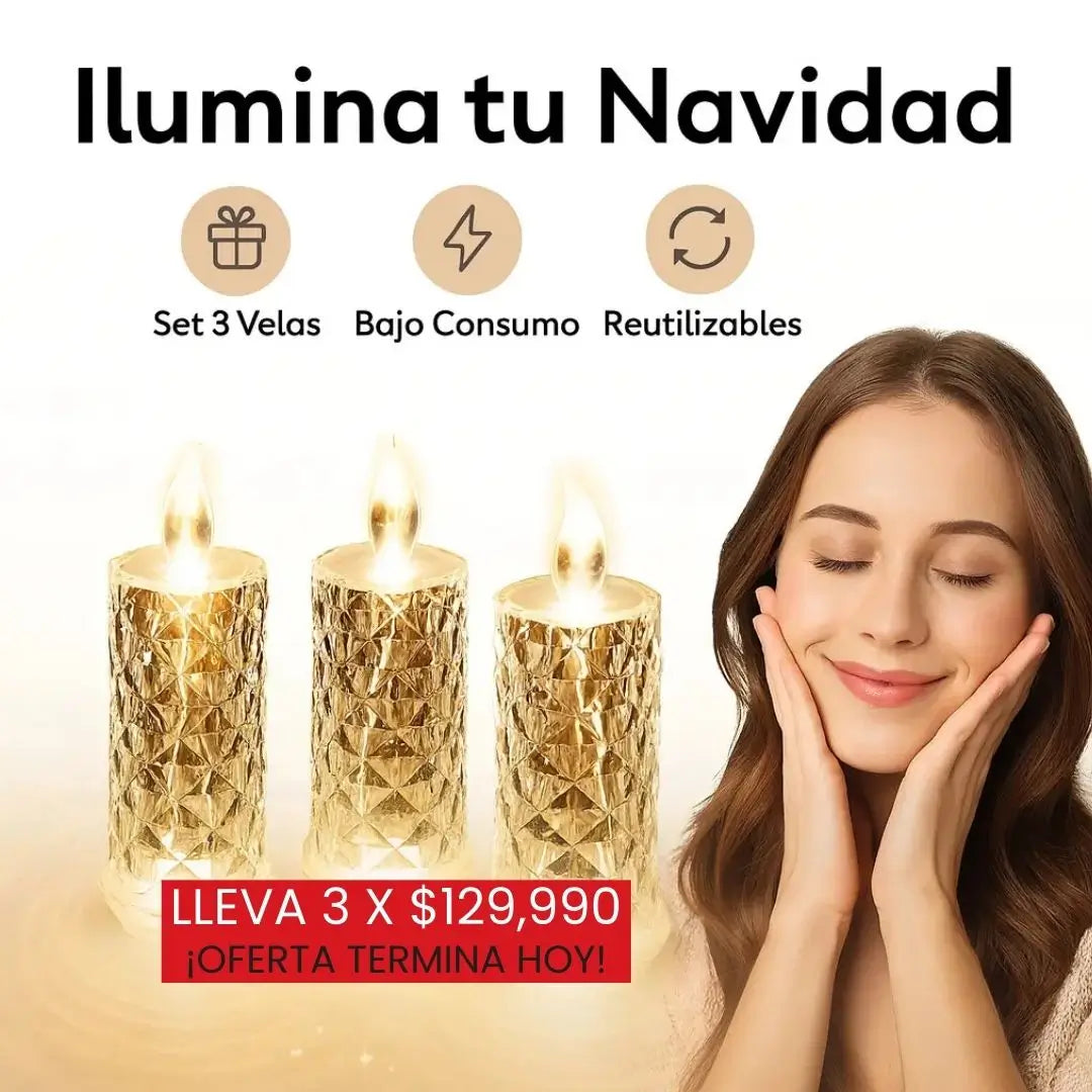 Velas con Efecto Llama Realista