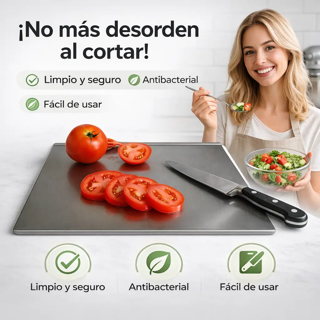 La Tabla de Acero Inoxidable 30×40 cm Que Toda Cocina Colombiana Necesita