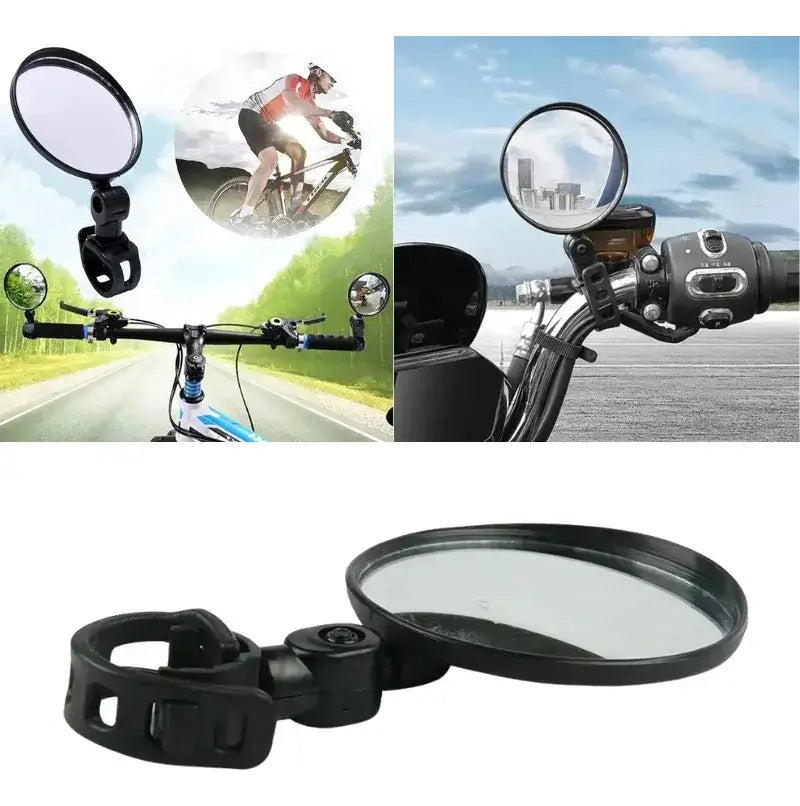 Espejo Fantasma Retrovisor 360° con Abrazadera para Manubrio (2 Unidades)