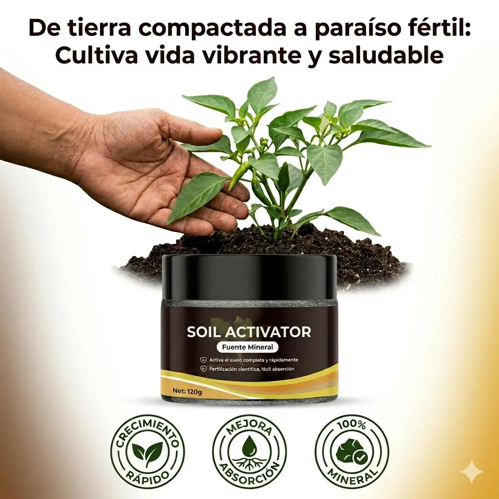 Soil Activator: El secreto para una tierra fértil y raíces imparables.