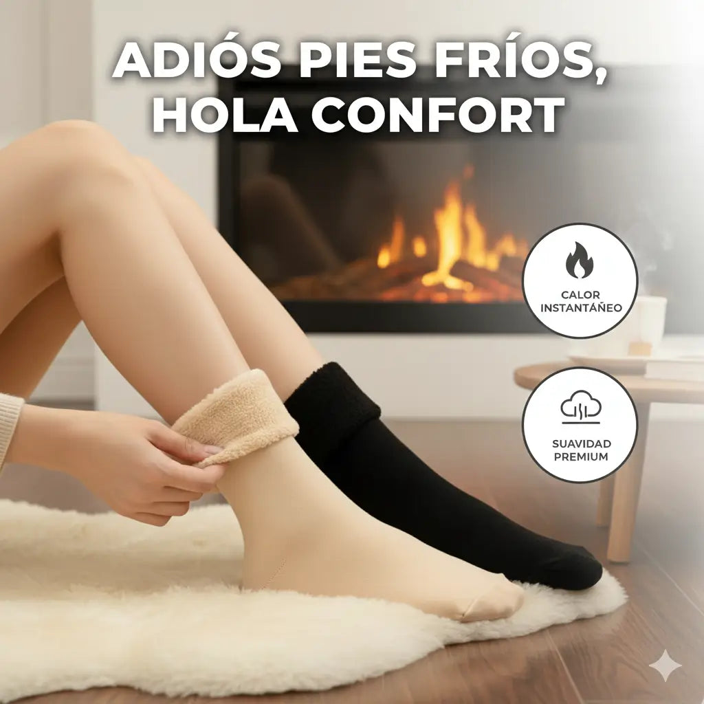 Medias térmicas Adiós a los Pies Helados: Descubre las Medias Térmicas de Felpa Ultra-Suave SP-18